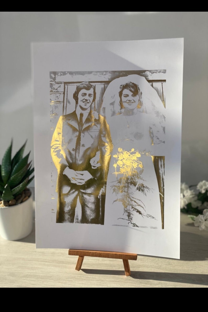 Foiled Portrait Golden