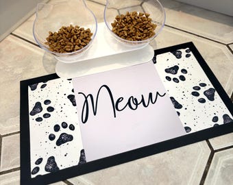Dog Bowl Mat, Personalised Pet Mat, Dog Place Mat, Dog Lover Gift