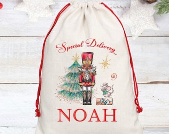 Personalised Santa Sack, Nutcracker Christmas Sack, Extra Large Santa Sack, Large Christmas Gift Bag, Large Christmas Sack,