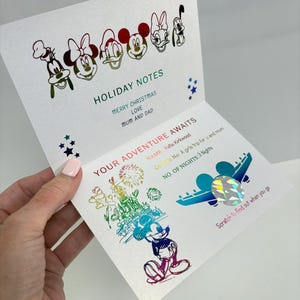 Rivelazione a sorpresa delle vacanze Disney, biglietto passaporto personalizzato, sorpresa rivelazione gratta e vinci per il compleanno, Disney World Florida