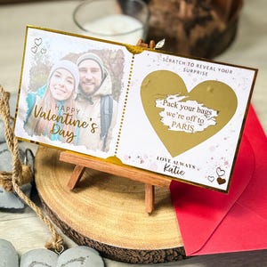 Biglietto gratta e vinci di San Valentino, biglietto foil, biglietto a sorpresa gratta e vinci, divertente carta regalo per San Valentino