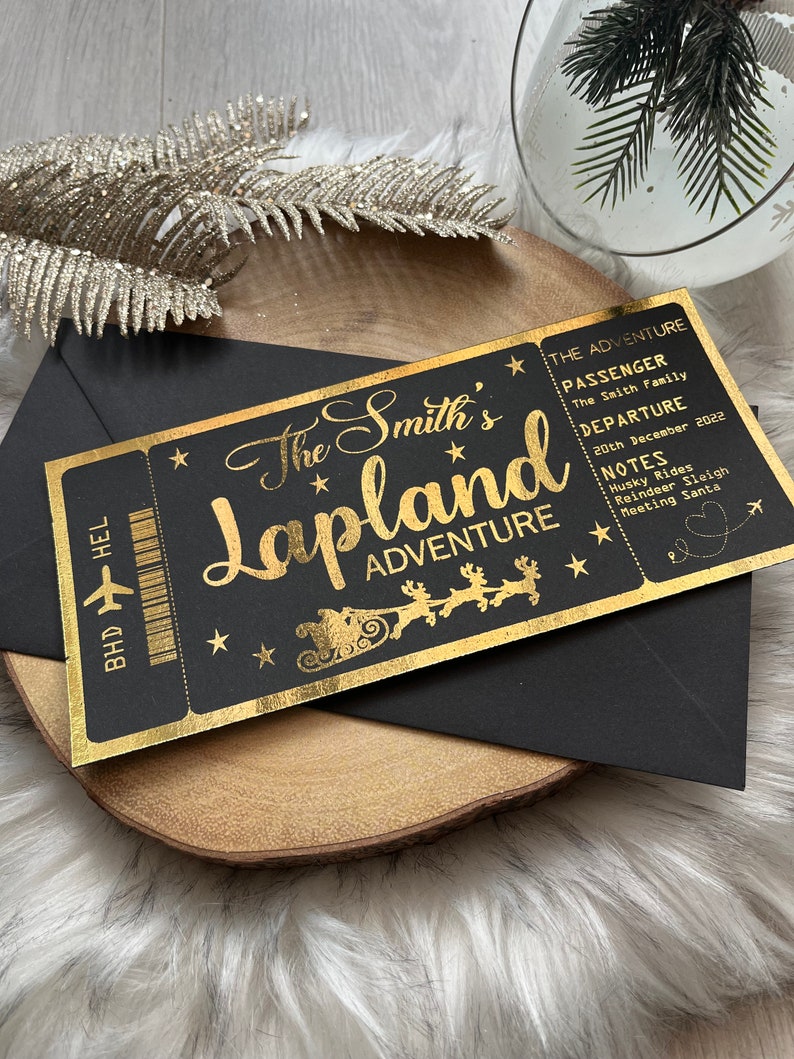 Christmas Boarding Pass Ticket Lapland Surprise Trip Etsy UK