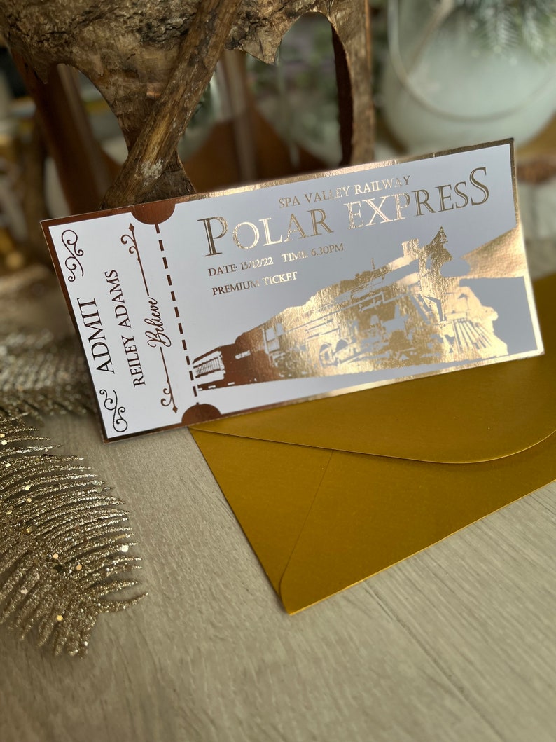 Christmas Polar Express Ticket Surprise Christmas Gift All Etsy UK