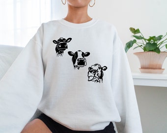 Cute Cow Sweater Womens Jumper Mad Cow 