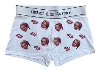 Personalised Valentines Day Boxers, Funny valentines gift boxers, I licked it boxers