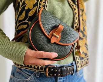 Vintage Dooney & Bourke AWL Leather Backpack & Wallet Set British Tan Vintage Dooney & Bourke AWL Aqua Blue Trifold Wallet British  main image 2
