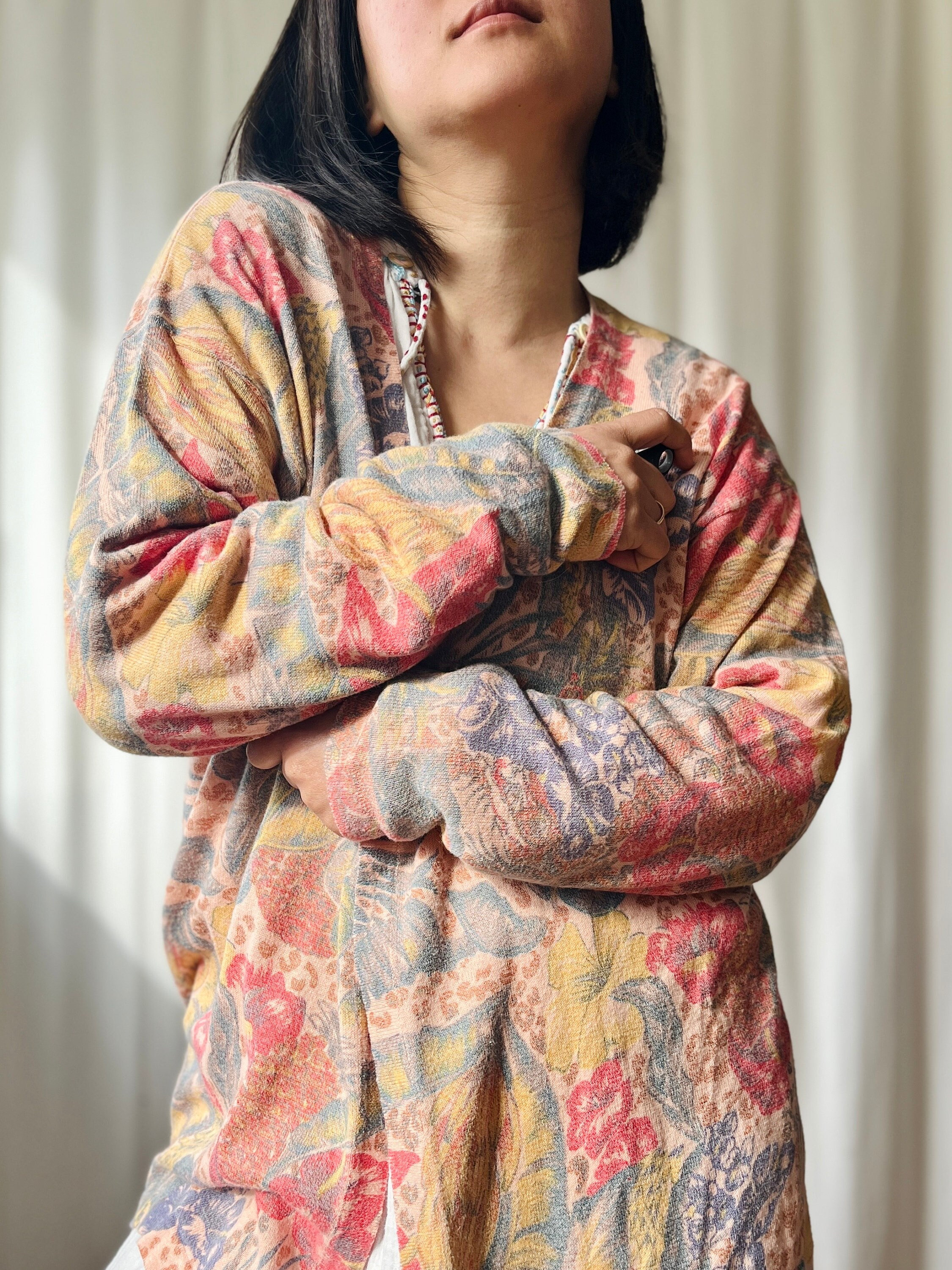 トップス 80s 90s ITALY cotton cable cardigan EURO 80s 90s ITALY cotton cable knit cardigan EURO