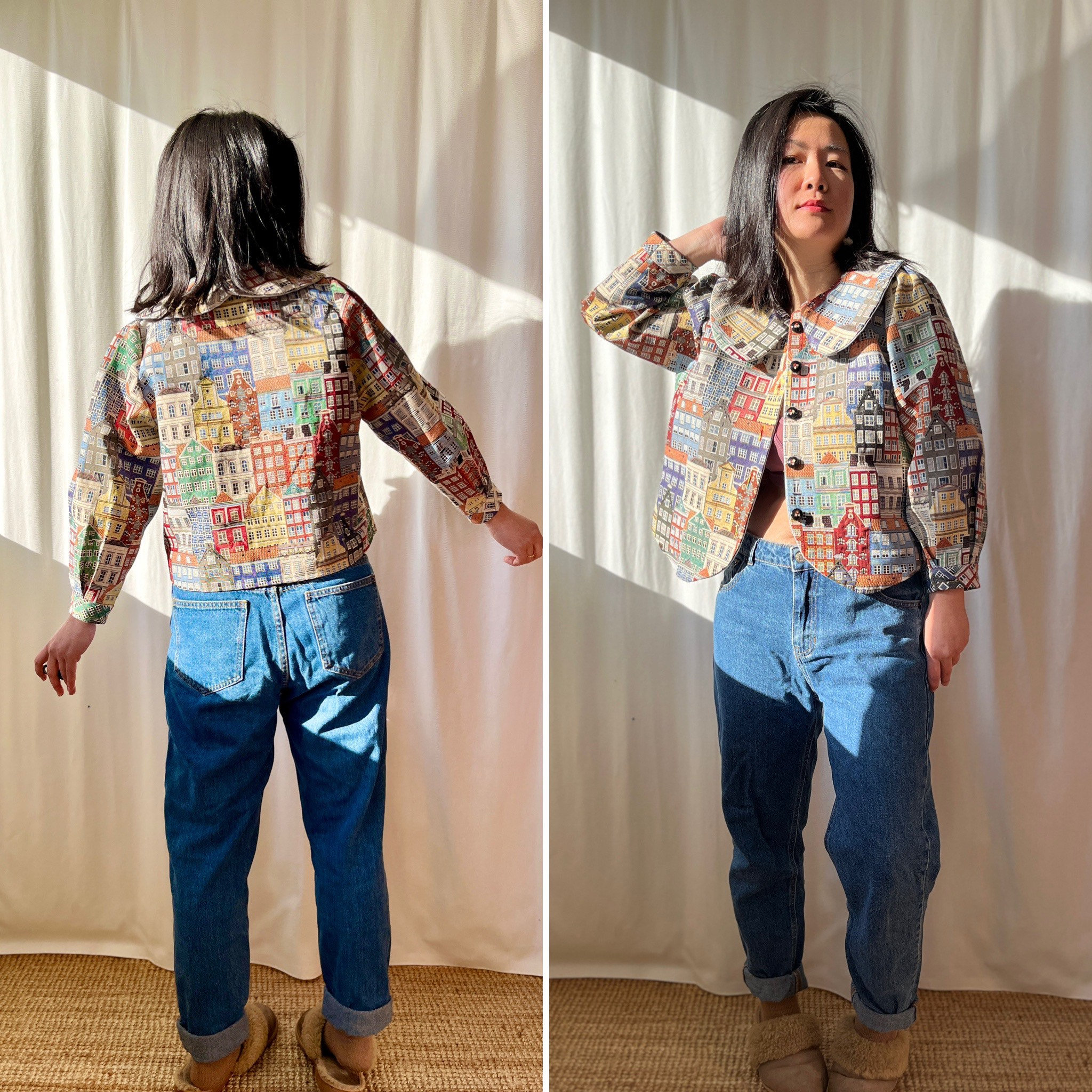 Vintage Inspired Peter Pan Collar Light Jacket With Bracelet