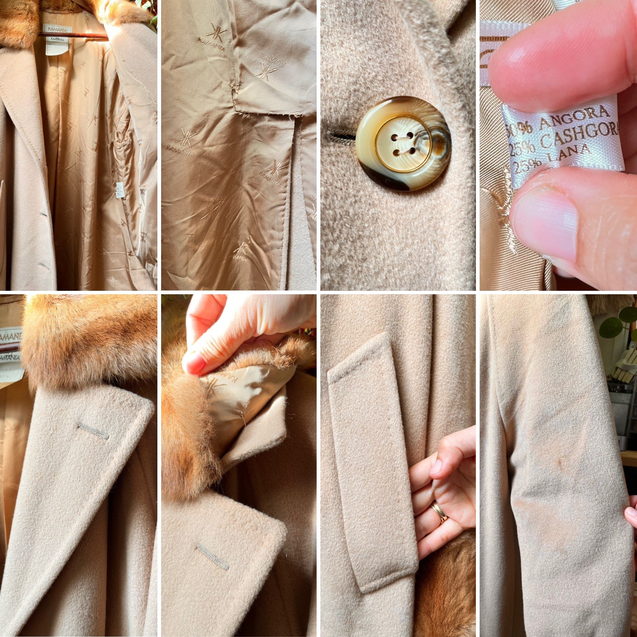 Cashmere Angora Virgin Wool Luxury Long Coat With Fur Collar Supreme Quality and Cut Made in Italy Etsy Canada