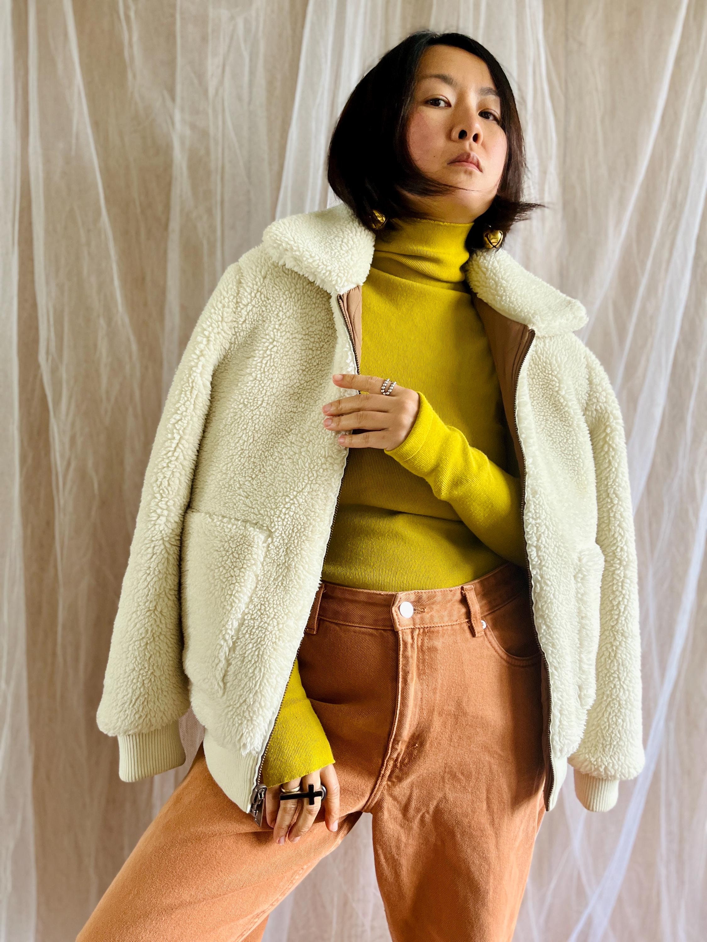 【 VINTAGE 】 Teddy Jacket Vintage Teddy Reversible Unisex Bomber Jacket - the Polar