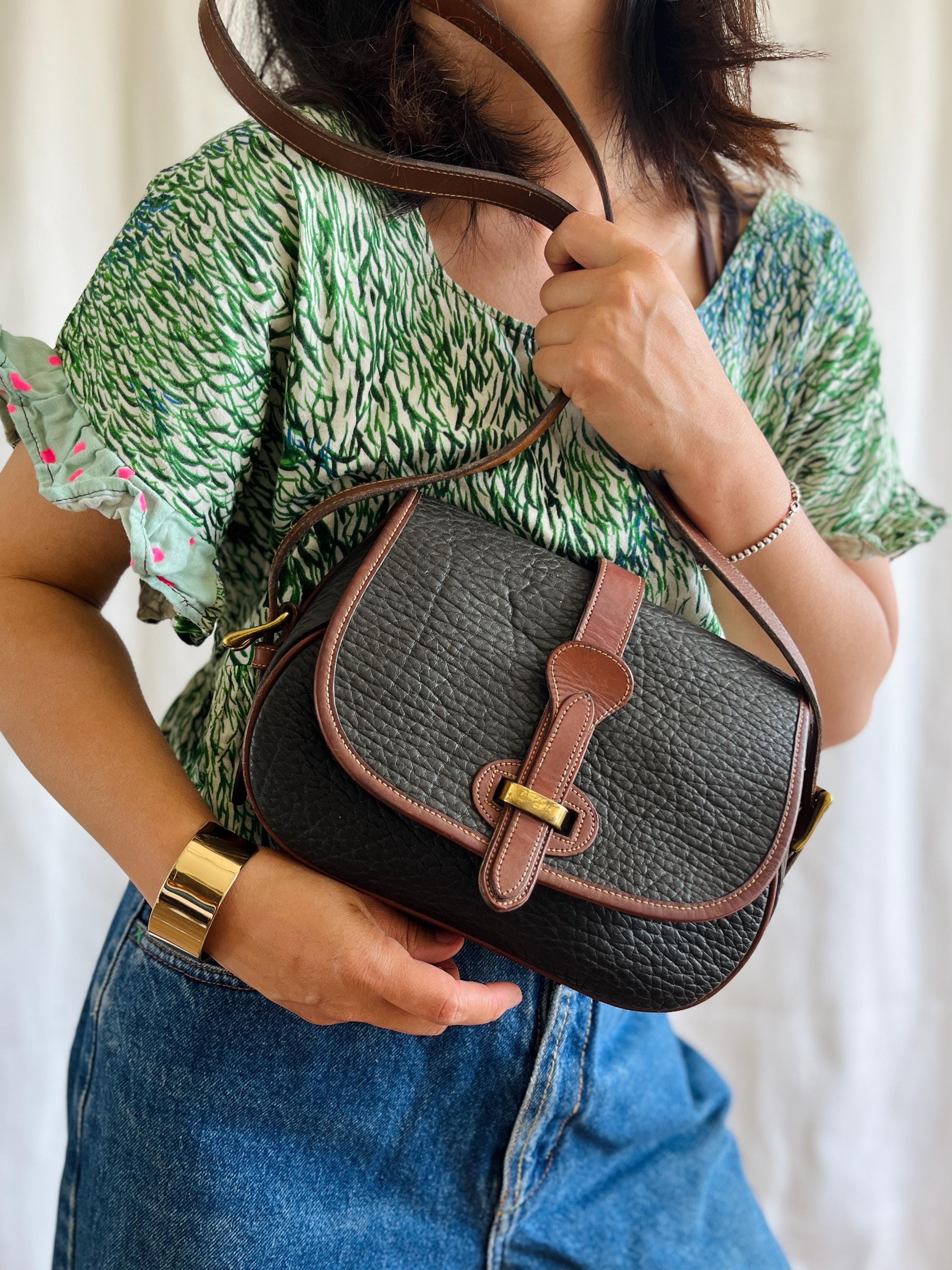 Vintage Dooney & Bourke AWL Pebbled Leather Dark Brown/burnt  display picture 1