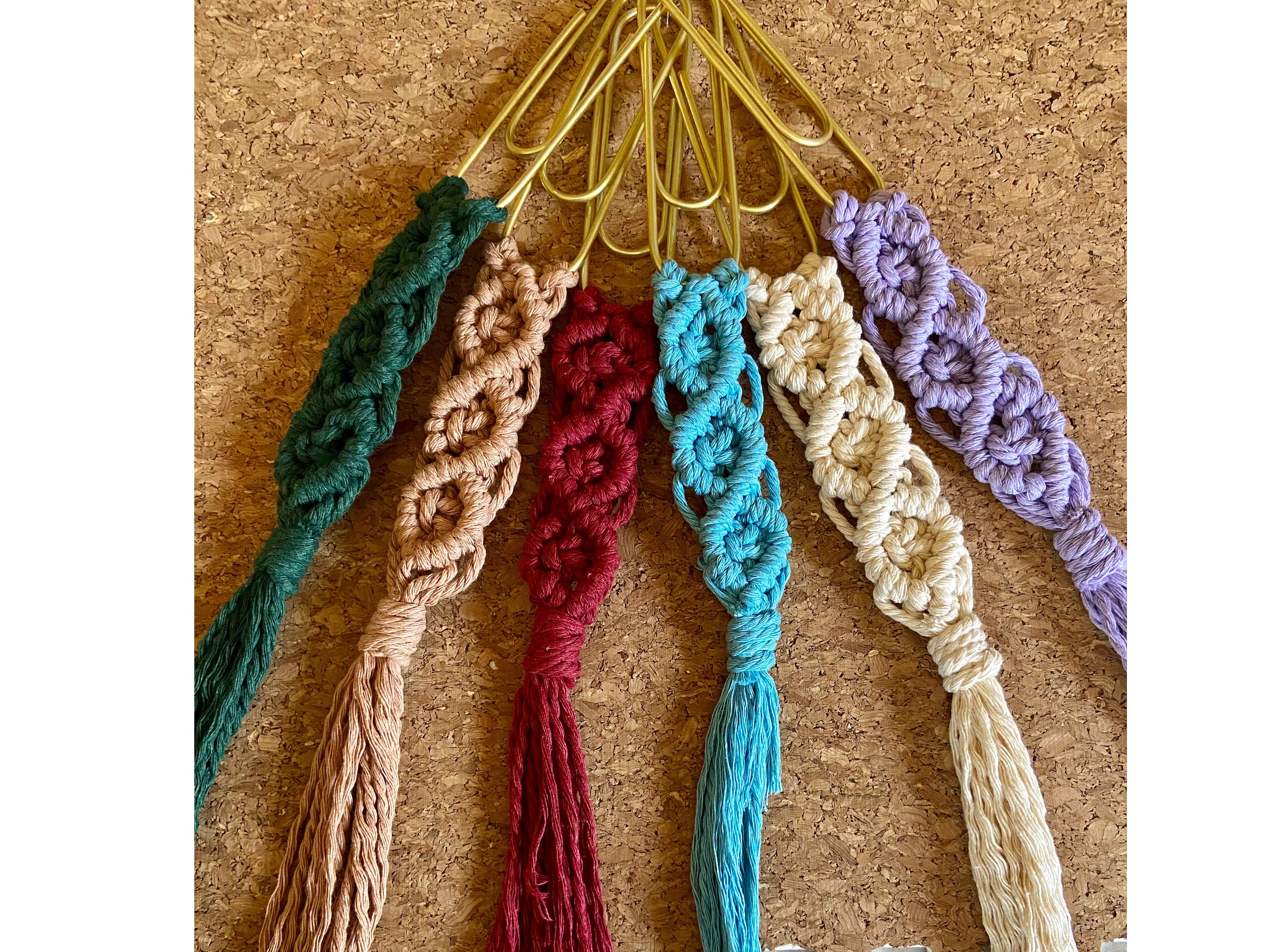 Macramé Bookmark Macrame paperclip Bookmark Macrame Etsy