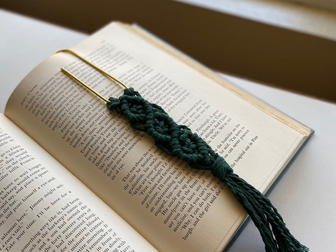 Macramé Bookmark Macrame paperclip Bookmark Macrame Etsy