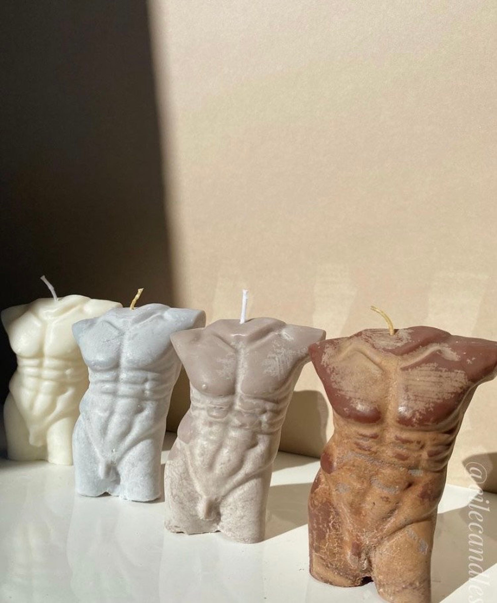 Soy Wax Male Body Candle Etsy