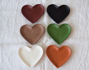 Bowl heart | Raysin | white green brown red orange black | small gifts | handmade | Jewelry Storage | Little things | Wedding