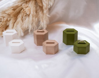 kleine Ringhalter | weiß braun grün | minimalistisch | Geschenkideen Muttertag | Hochzeit Ringe | Badezimmer | Ladenfenster | Statement Deko