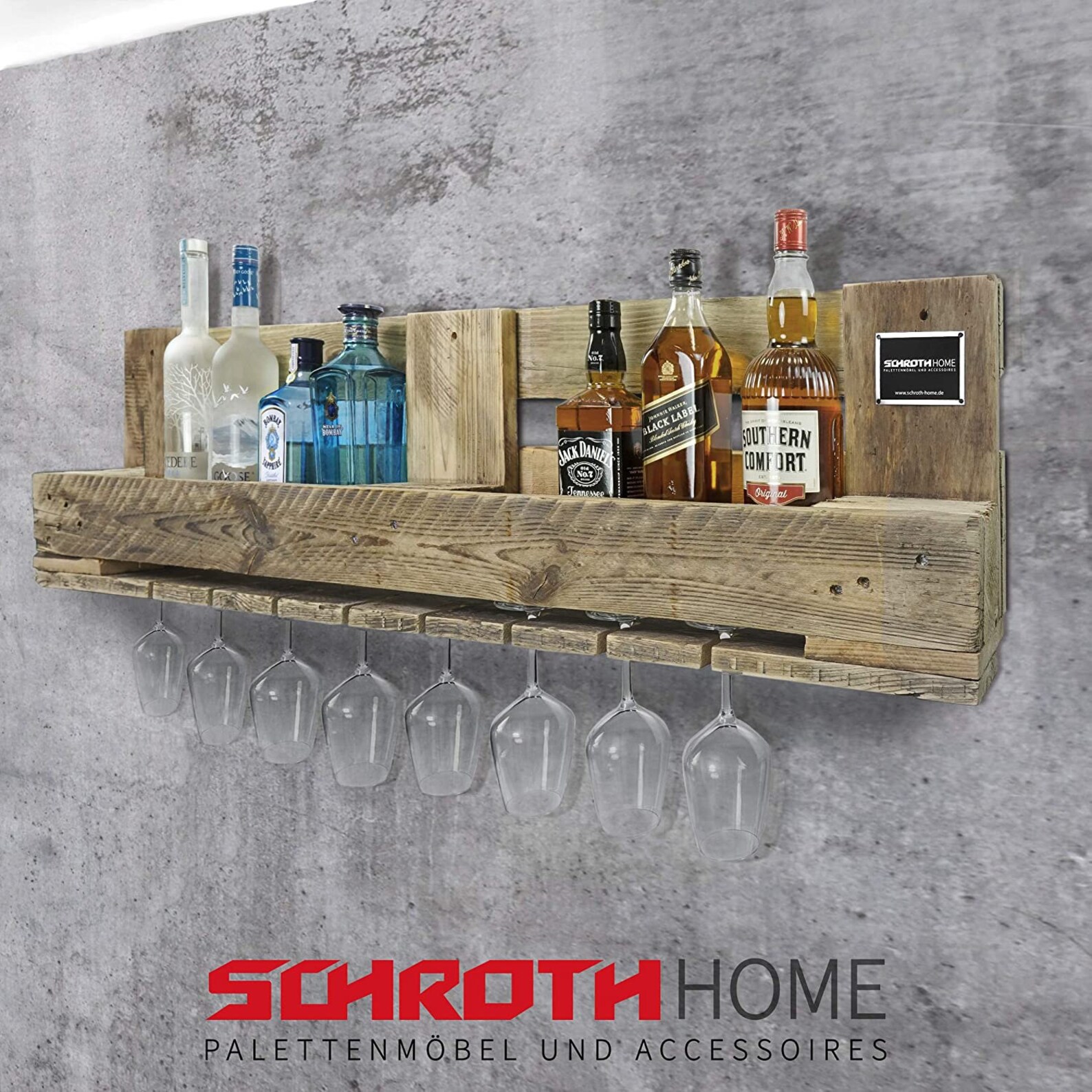 Gin shelf wooden pallet rack Schroth Home liquor shelf Etsy