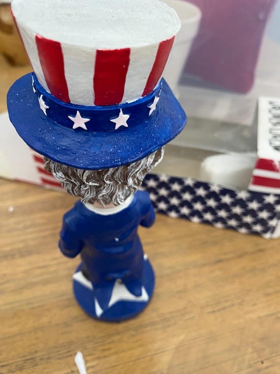 Vintage Uncle Sam Wobble Head Statue 2001 With Box - Etsy