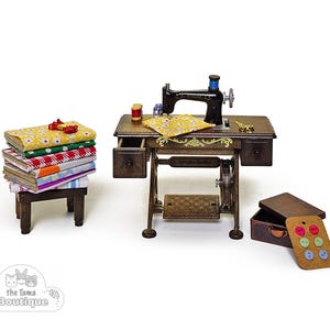 Sylvanian Families Calico Critters Furniture Vintage Sewing Machine Set