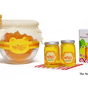For Sylvanian Families Calico Critters Miniature Food Honey Pot & Jars Set