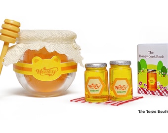 For Sylvanian Families Calico Critters Miniature Food Honey Pot & Jars Set