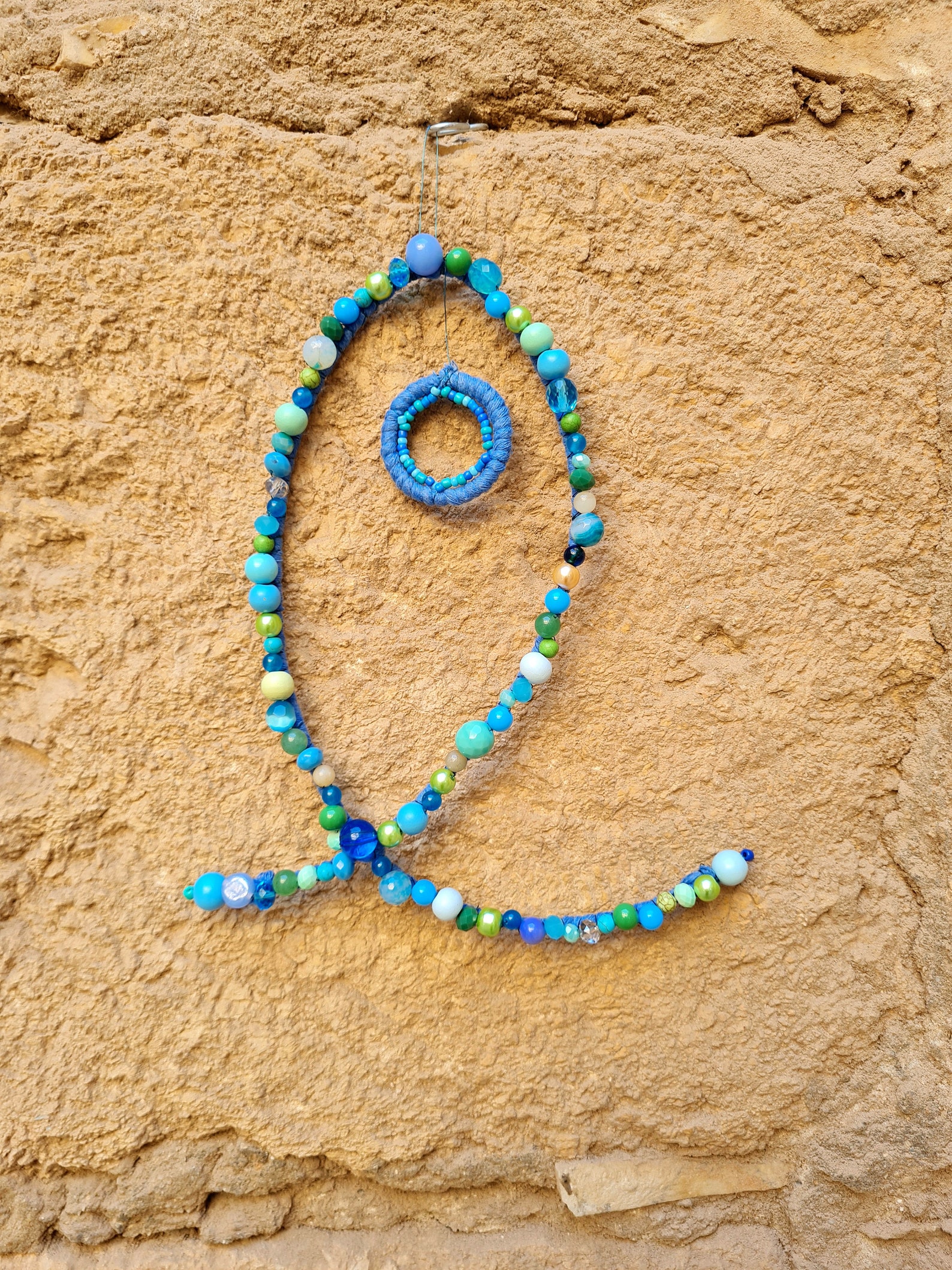 Hängendes blaues Fischornament im Seestil zum Glück | Etsy