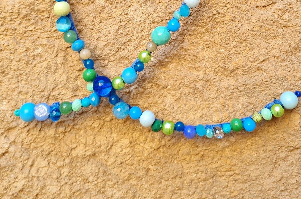 Hängendes blaues Fischornament im Seestil zum Glück | Etsy