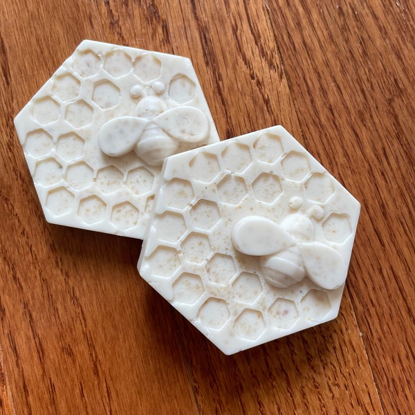 Custom Large Beehive Honeycomb Oat and Honey Shea Soaps