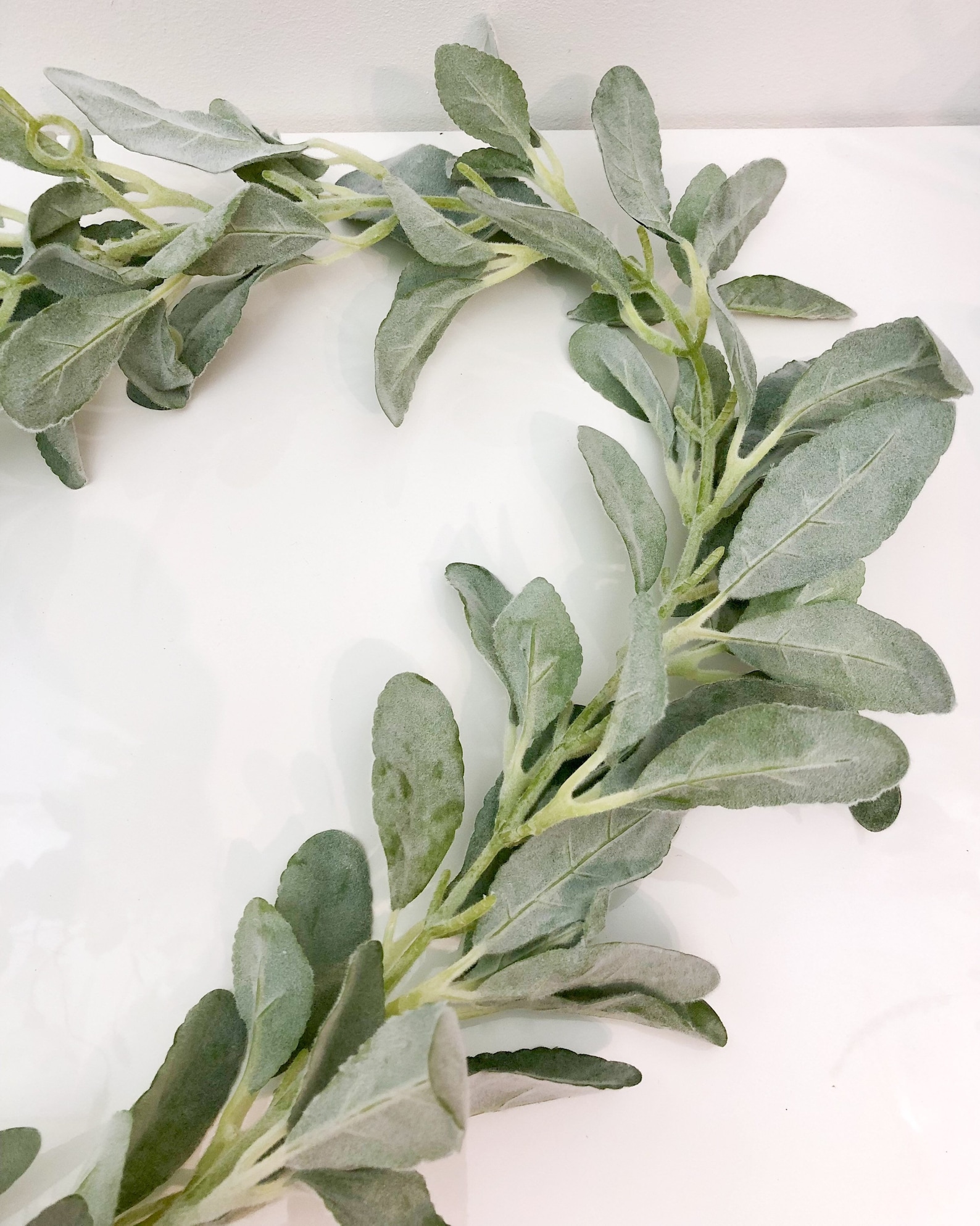 Faux Lambs Ear Garland 54 Green or Red DIY Lambs Ear Etsy