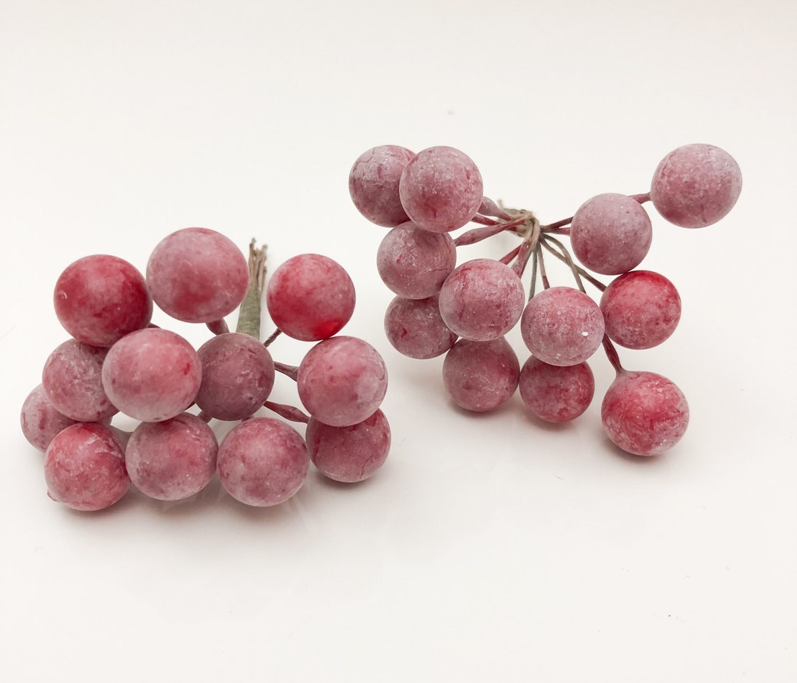 Artificial Frosted Berries , Two Different Sizes , DIY Berries, All