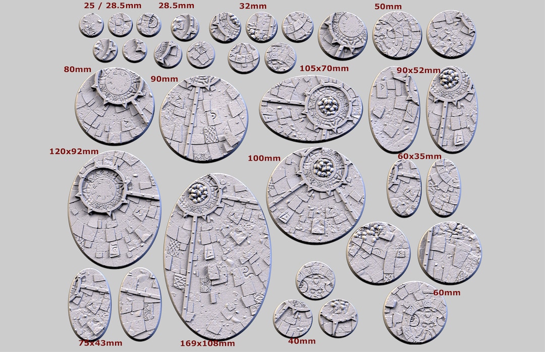 Télécharger Fichier STL LegendGames Base De Crâne Ovale 52mm X 90mm For Warhammer And Age Of Sigmar - Foto 4