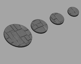 Bases Flagstone 2 D&D Dark Realms 20, 25, 30, 40, 50 mm