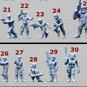 Cyberwars Corps and Cops Set C 32 en 28 mm TGM-7