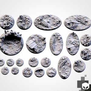 Alien bases - Txarli Factory, 25mm, 28.5, 32, 40, 60, 80, 90, 100 round plus  60x35, 75x43, 90x52, 105x70, 120x92, 169x108mm oval