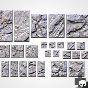 Vulkanische bases 20x20mm, 25x25mm, 25x50mm, 40x40mm, 50x50mm, 75x50mm, 75x75mm, 100x50mm vierkant. Txarli-fabriek