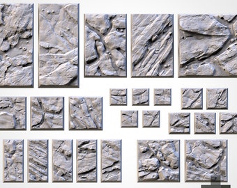 Volcanic bases 20x20mm, 25x25mm, 25x50mm, 40x40mm, 50x50mm, 75x50mm, 75x75mm, 100x50mm square. Txarli Factory