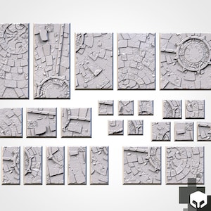 Heilige Tempelbases 20x20mm, 25x25mm, 25x50mm, 40x40mm, 50x50mm, 75x50mm, 75x75mm, 100x50mm vierkant. Txarli-fabriek