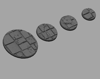 Flagstone 1 Bases D&D Dark Realms 20, 25, 30, 40, 50mm