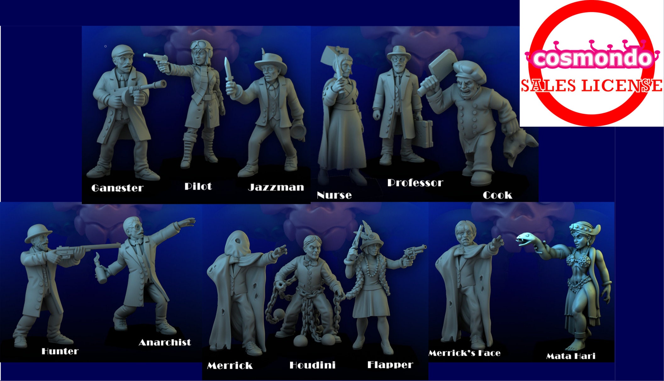 Cthulhu Investigators 32 & 28mm TGM-7