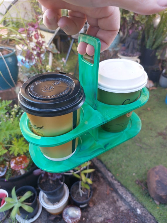 100% Recycled Reusable 2 Cup Takeaway Coffee Carrier - Etsy