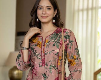 Floral Cotton Kurta for Women – Casual Indian Tunic