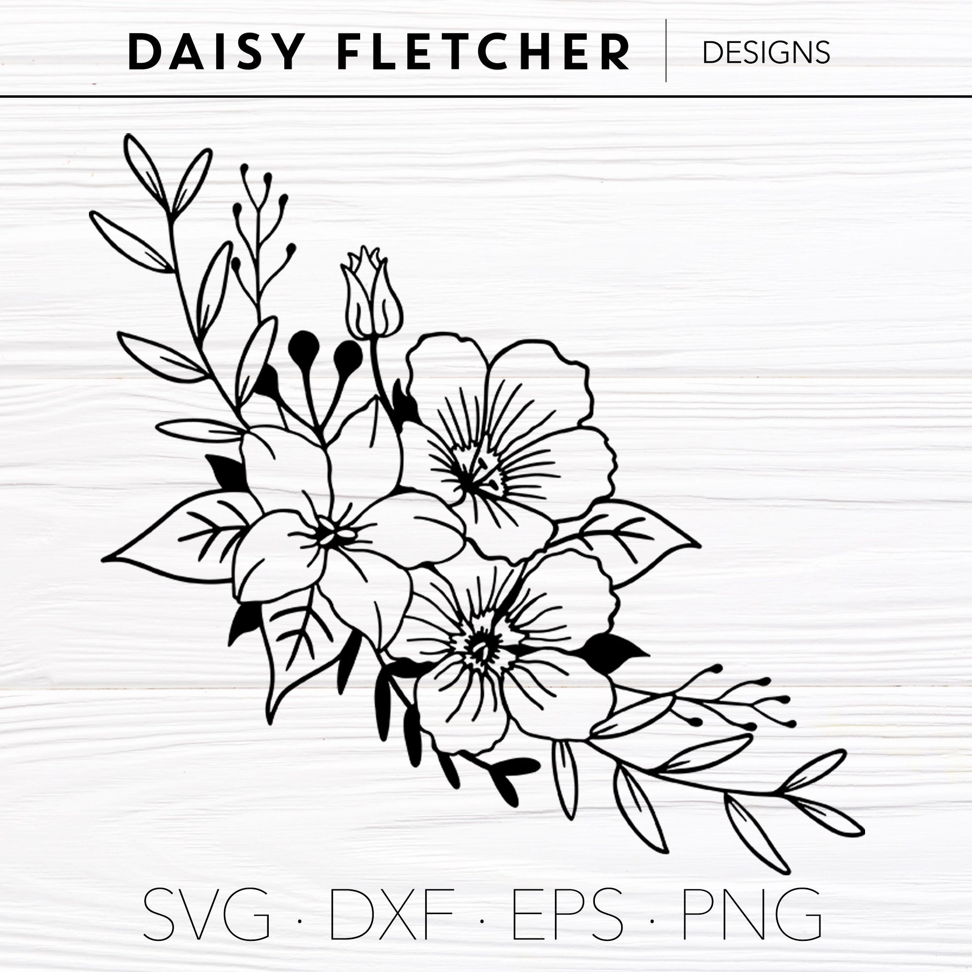 Flower spray SVG Organic Flower SVG Floral spray svg Etsy