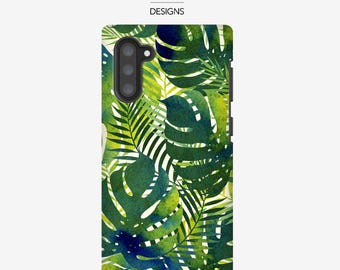 Funda resistente para Android con follaje tropical · Samsung Galaxy · Google Pixel · Ilustración dibujada a mano · Funda protectora de diseño duradera · Botánico