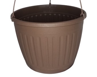 10" Brown Imperial Plastic Hanging Basket