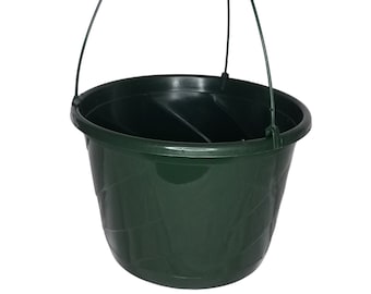 10" Green Swirl Plastic Hanging Basket