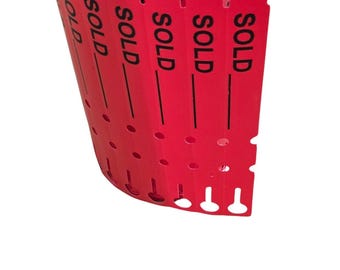 7" LDPE Red SOLD Wrap-Around Loop Labels - Plant Labels - Tags