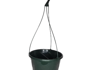 10" Green Swirl Plastic Hanging Basket