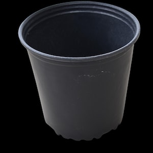 1.5 Gallon Round Black Plastic Nursery Pot - 9 inch diameter x 8.5 inch deep - Greenhouse Pot