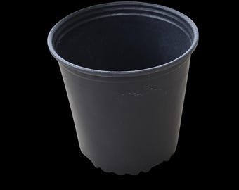 1.5 Gallon Round Black Plastic Nursery Pot - 9 inch diameter x 8.5 inch deep - Greenhouse Pot
