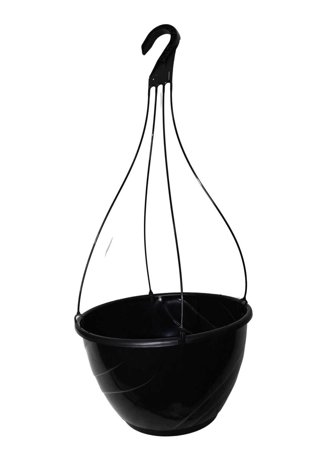 12 Black Swirl Plastic Hanging Basket Etsy